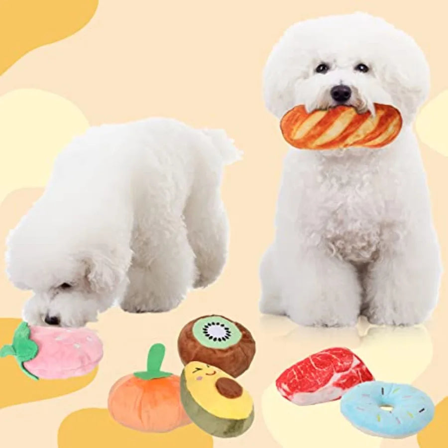 80 Pcs Christmas Dog Toys Squeaky Plush Chew Toys for Medium Small Puppies Bulk Gift Set with Squeakers Cute Style Teething Rel